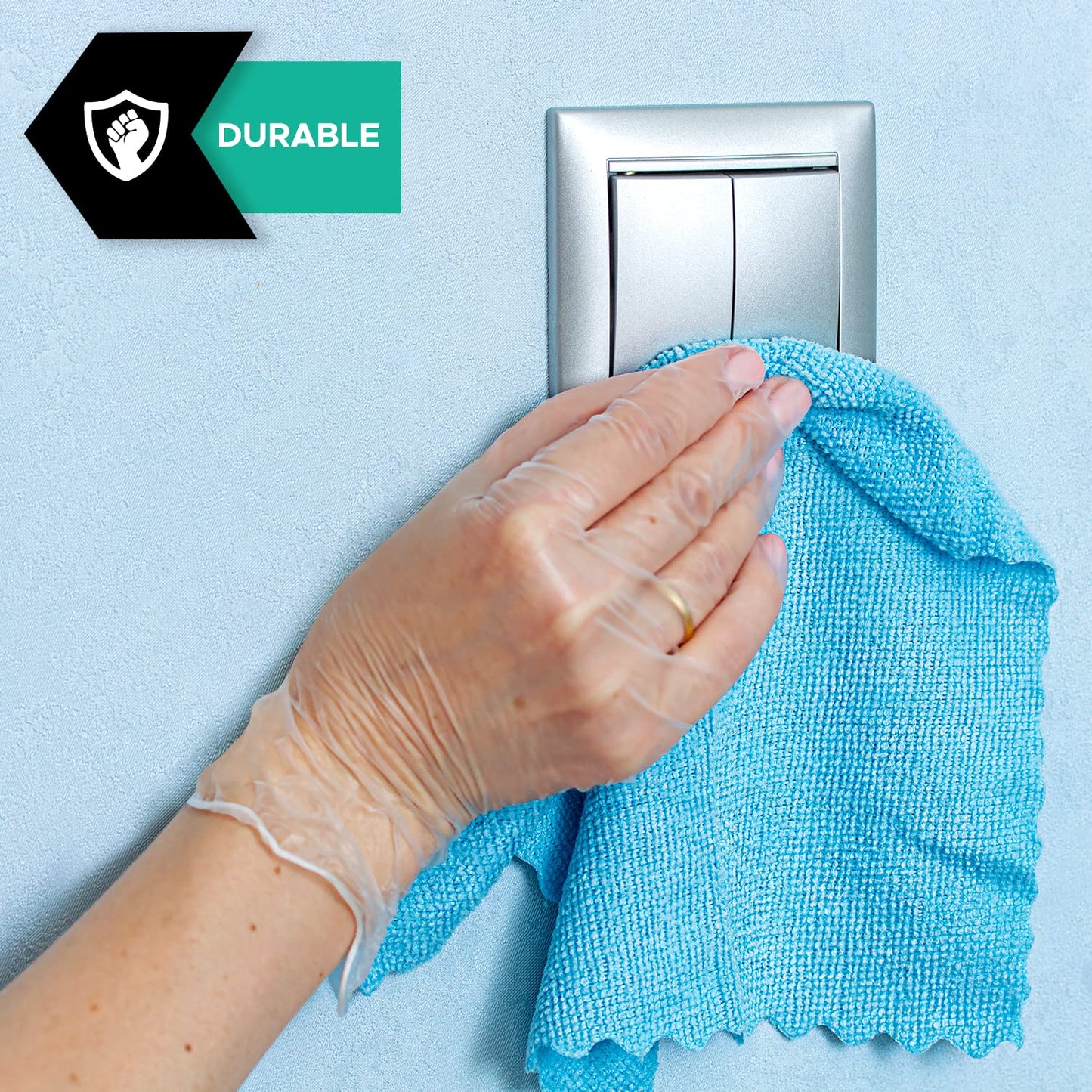 SAFEKO General-Use Disposable Clear Vinyl Gloves - X-Large - Powder & Latex Free [Box of 100] - 6008BX