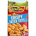 Ore-Ida Crispy Tater Tots Seasoned Shredded Frozen Potatoes, 1 Bag, for Easy Snacks and Dinner Sides, Gluten-Free, 32 oz