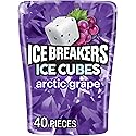 ICE BREAKERS Ice Cubes Arctic Grape Flavored Sugar Free Chewing Gum Bottle, 3.24 oz (40 Pieces)