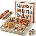 Broadway Basketeers Happy Birthday Gift Basket - Premium Dried Fruit and Nuts Gift Basket for any Celebrations - Happy Birthday Snacks for Men, Women