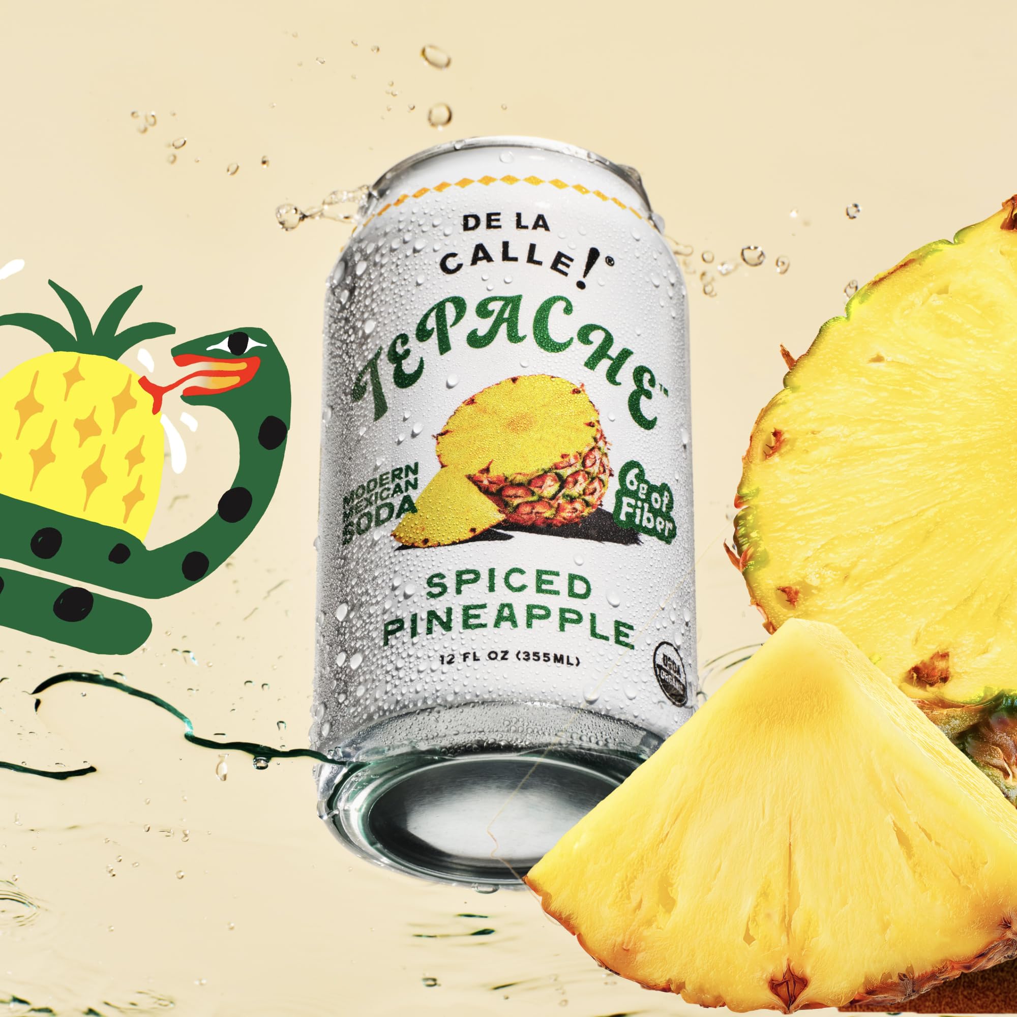 De La Calle Organic Traditional Pineapple Spice Tepache, 12 FZ