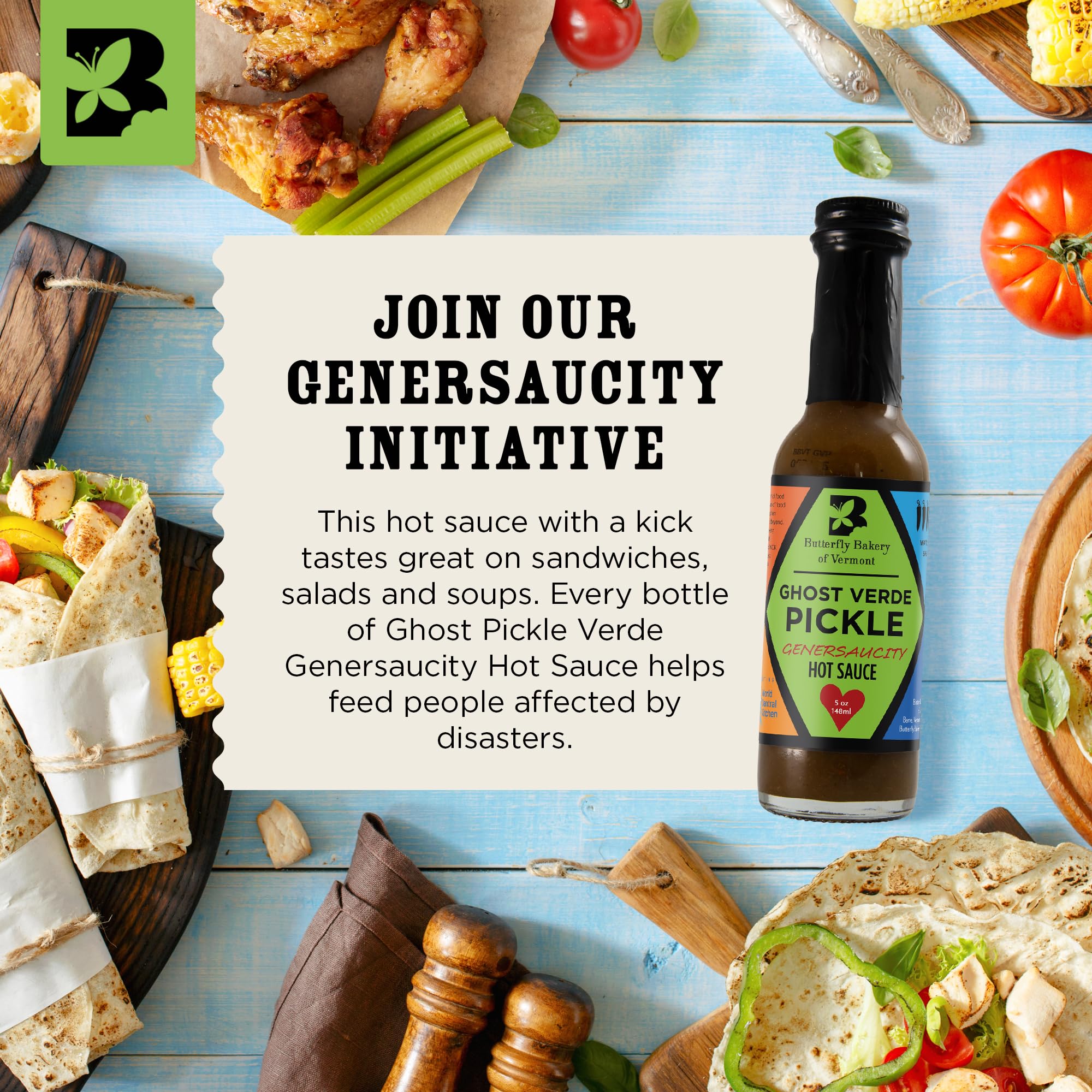Butterfly Bakery of Vermont Ghost Verde Pickle Hot Sauce, 5 fl oz