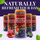 AROZEN Blood Orange Pomegranate Beverage, Antioxidant Energy Drink | Lightly Carbonated Citrus Wellness Drink with Green Tea Caffeine | Vegan Low