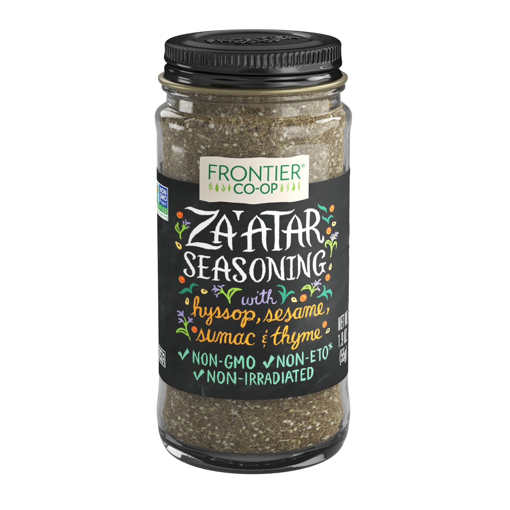 Frontier Co-op Za'atar Seasoning, 1.90 oz - Blend for Middle Eastern Inspired Dishes Hummus, Tahini Dip, and Vegetables