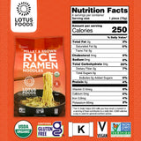 Lotus Foods Organic Millet & Brown Rice Ramen - Gluten Free Rice Ramen, Whole Grain Ramen Noodles, Low Sodium Rice Noodles, USDA Organic, Gluten Free