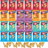 Pop-Cornners Snacks Gluten Free Chips, 5 Flavor Variety Pack 28 Count 1 oz Bags Packaged By Doomi, Individual Snack Bags in Sea Salt, White Cheddar