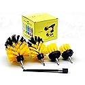 5 Pieces Different Size Cleaning Supplies Drill Brush Attachment Kit with 6 Inch Extender Power Scrubber/Toilet Brush/Bathroom Shower Cleaner/Grout