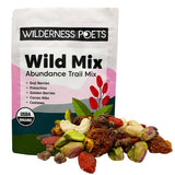 Wilderness Poets, Abundance Wild Mix - Organic Raw Superfood Blend (2 Pound) Cashew, Pistachio, Goji Berry, Cacao, Golden Raisin, Golden Berry Trail