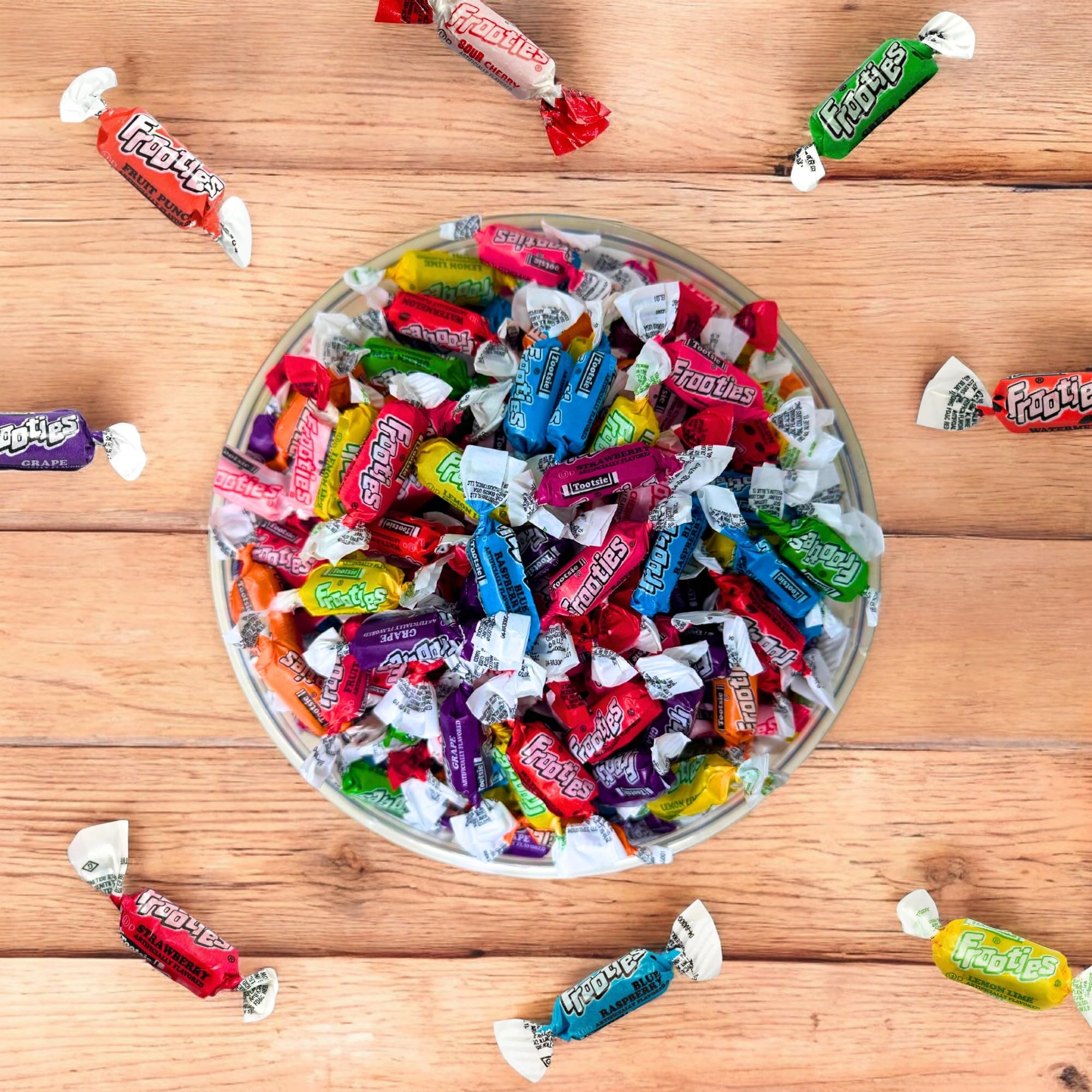 Tootsie Frooties Assorted Candy Mix (10 Fruity Flavors) - Tootsie Roll Taffies, Ultimate Fruity Variety Pack, Gluten Free, Peanut Free & Holiday Fruit