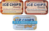 ICE CHIPS Xylitol Candy 3 Pack Assortment (Chocolate Brownie, Salted Caramel, Orange Cream)