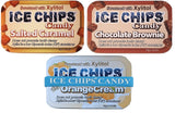 ICE CHIPS Xylitol Candy 3 Pack Assortment (Chocolate Brownie, Salted Caramel, Orange Cream)