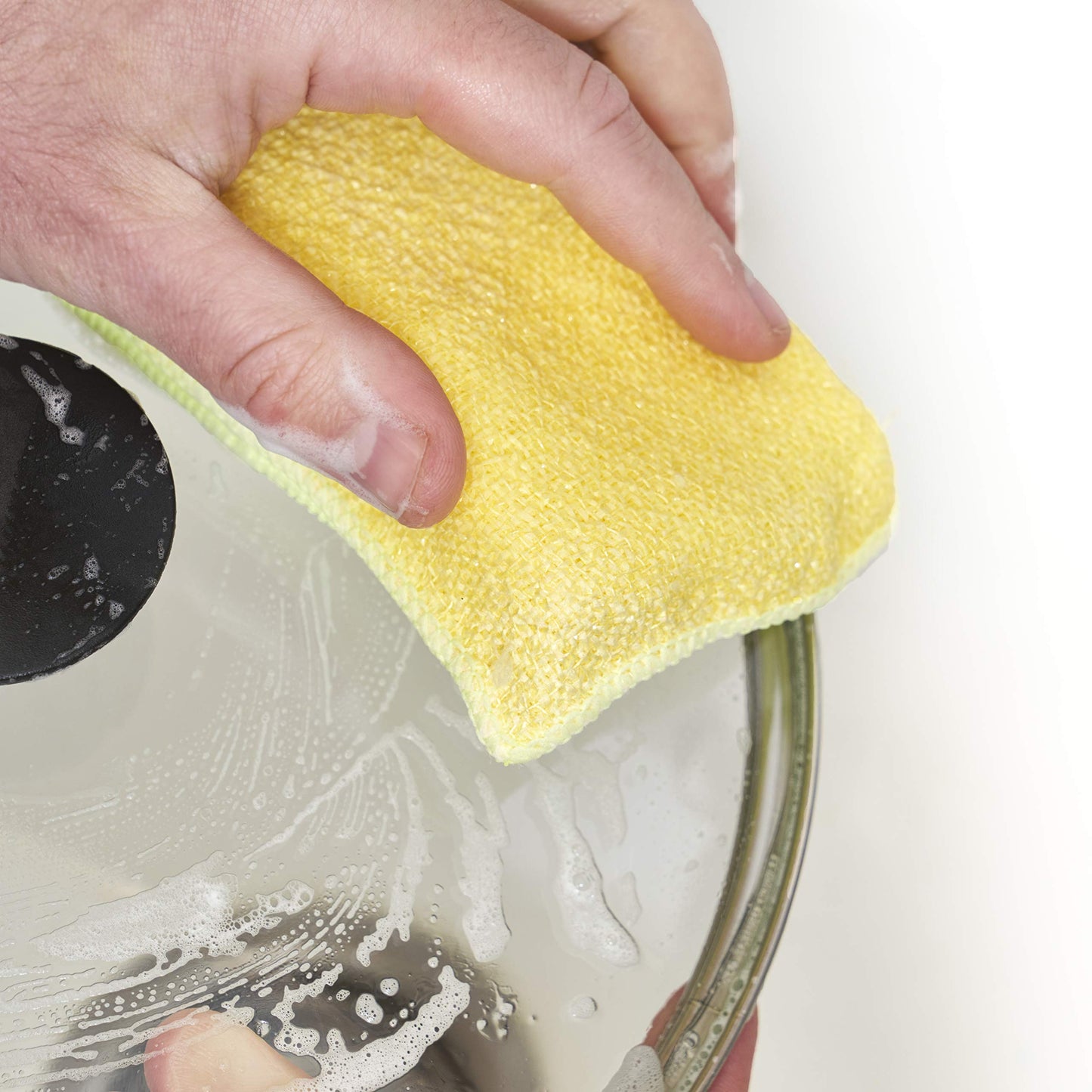 Superio Miracle Microfiber Scrubbing Sponge, Yellow Extra Scrubbing Power Sponge for Kitchen, Sink, Pot, Pan and Dish Washing, Super Absorbent
