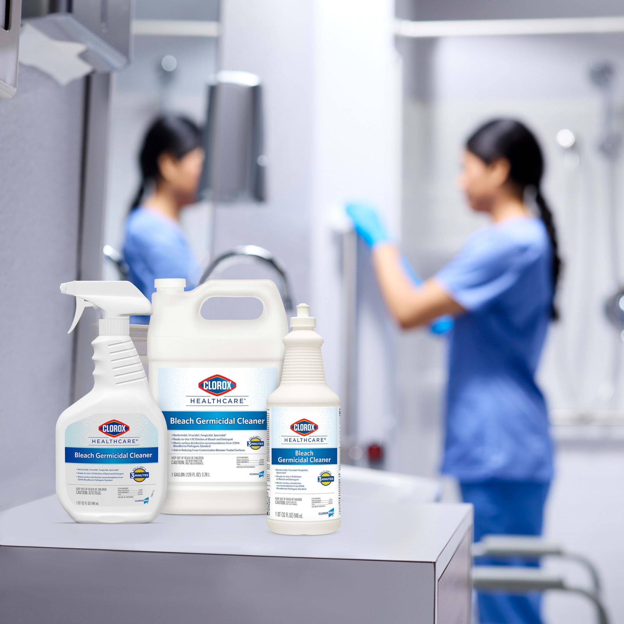 Clorox Healthcare Bleach Germicidal Cleaner Pull-Top, 32 Fluid Ounces (Package May Vary)
