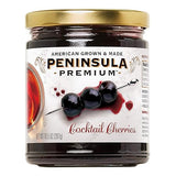 Peninsula Premium Cocktail Cherries | Award Winning | Deep Burgundy-Red | Silky Smooth, Rich Syrup | Luxe Fruit Forward, Sweet-Tart Flavor | Gourmet |