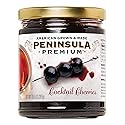 Peninsula Premium Cocktail Cherries | Award Winning | Deep Burgundy-Red | Silky Smooth, Rich Syrup | Luxe Fruit Forward, Sweet-Tart Flavor | Gourmet |