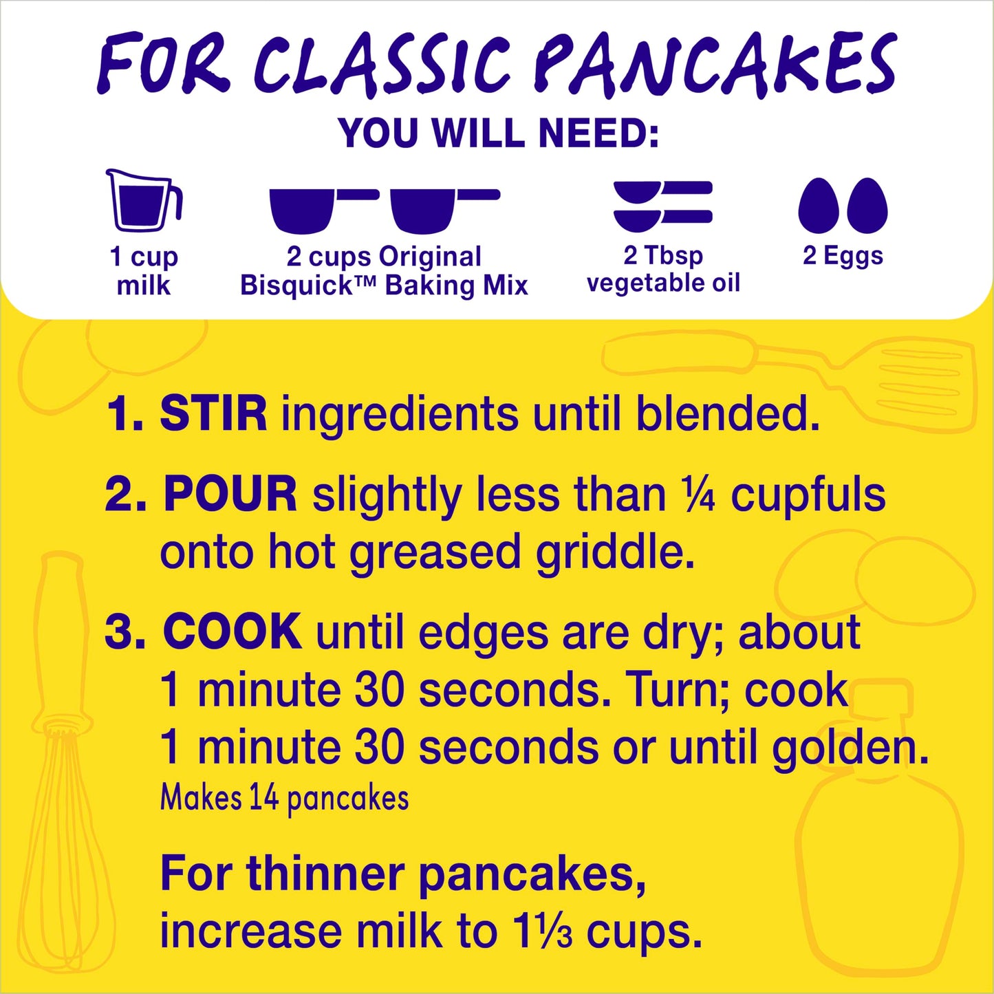 Betty Crocker Bisquick Pancake and Baking Mix, Original, Makes About 90 Pancakes, Large Size, 60 oz