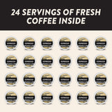 Angelino's Coffee Espresso Dark Roast Coffee Pods, 24 Count - Bold Italian Style Blend, K Cup Compatible for Keurig - Dark Chocolate & Caramel Notes