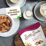 Peanut Butter and Jelly Snack Mix, Low Carb Granola, Non-GMO, Dairy Free, with Whole Grain Oats, Dried Cranberries, and Organic Cinnamon, Granola