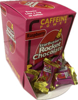 Rocket Chocolate Milk Chocolate Raspberry Flavored Caffeinated Chocolate Truffles, 50 count, Mini