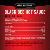 Black Bee Apple Rosemary Habanero Hot Sauce | Fresh Fuji Apple & Rosemary | Medium Hot | Gourmet Sauce for Chicken, Lamb & Pork | Quality Fresh
