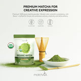 MatchAiA Organic Matcha Green Tea Powder - Premium Culinary Grade, USDA Certified, 100% Pure - Perfect for Lattes, Smoothies, Desserts and Baking