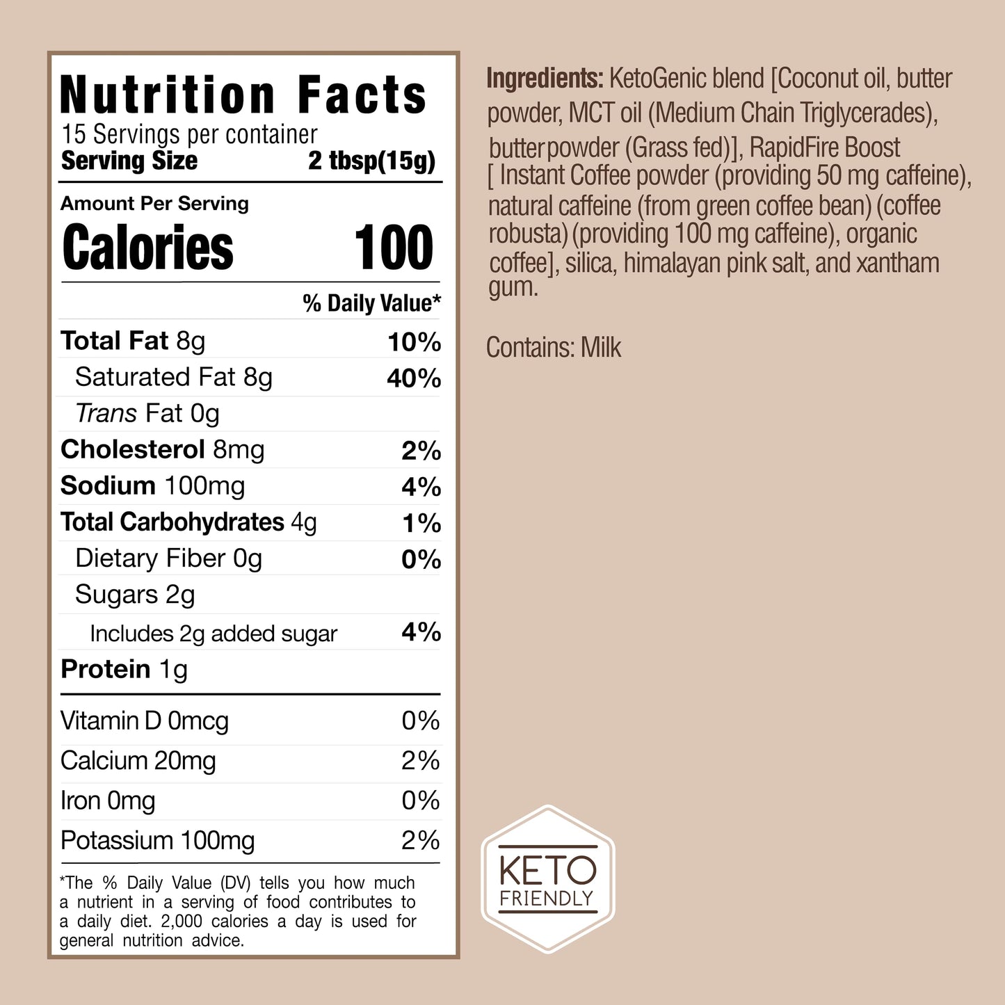 Rapid Fire Keto Coffee 2 Pack, Instant Keto with MCT Oil, Grass Fed Butter & Himalayan Salt - Low Carb Butter Coffee for Energy, Focus, Metabolism
