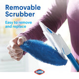 Clorox Extendable Tub & Tile Scrubber Refill, Diamond-Shaped Head Replacement Scrubber Pad, Blue
