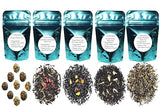 5 Black Tea Samplers, Caffeinated, Sweet Black Tea (No Sugar Added), Dragon Pearls Tea, Golden Monkey Tea, Ginger Peach Tea, Strawberry Blueberry Tea