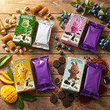 Dubai Chocolate Bars - Dubai Style - Cookies - Mango - Blueberry Flavors - 4x75g