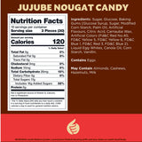 Jujube Nougat Candy | 30 Count, 11-Ounce Pack | Classic Treat with Fruit Jelly Pieces | Individually Wrapped Chewy Candy for Buffets, Gifting