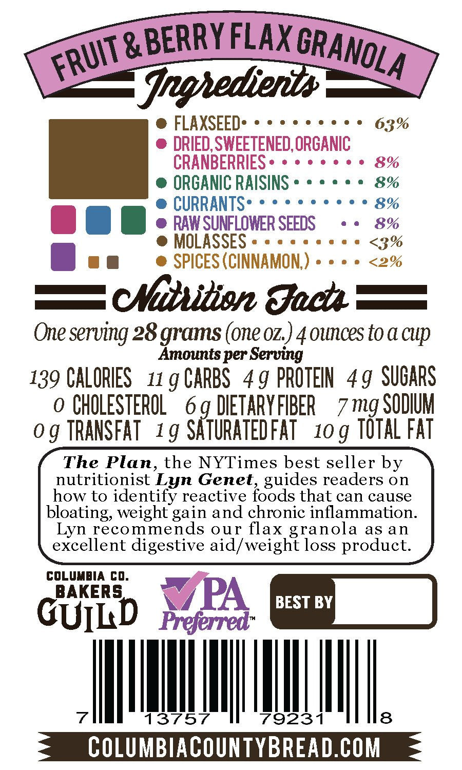 Flax Granola Bulk (Fruit & Berry)