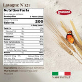 Granoro Lasagne Oven Ready Pasta Sheets #121 - Authentic Italian Durum Wheat Semolina pasta for Baking, 17.6oz Bags (Pack of 2)