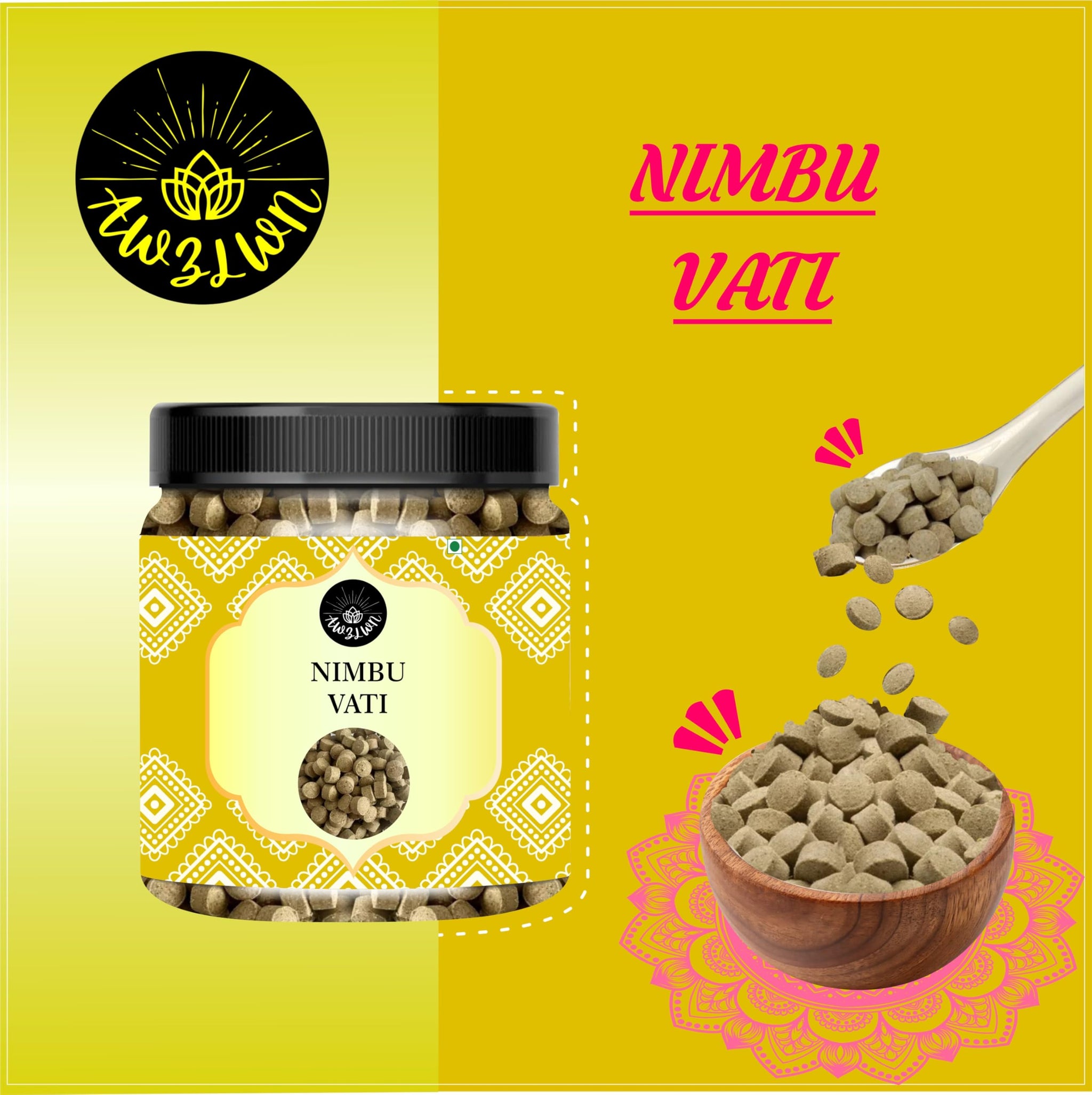 AWZLWN Natural Nimbu Vati 1.76 OZ (50 GM) | Set oF 1 | AWZLWN