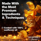 HUNTER'S Gourmet Dubai Black Truffle Crisps | Handcut Vegan & Gluten-Free Chips | Made in Nut-Free Facility | No Artificial Colors | Premium Can |
