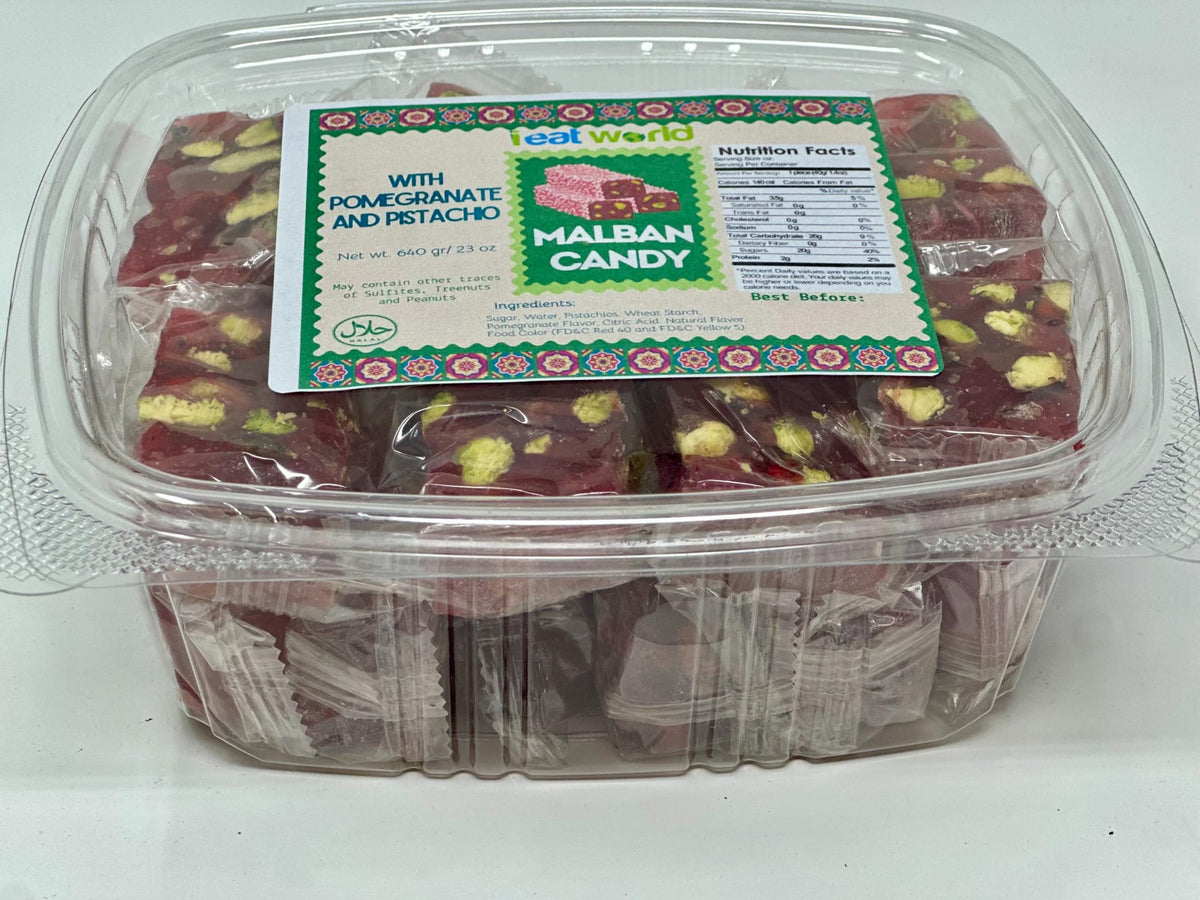 IEATWORLD Premium Malban & Nougat Candy Assortment - 12 Varieties of Nut & Fruit Flavors | Authentic Middle Eastern Halal Sweets, Perfect for Gifting