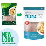 Amazon Grocery, Farm-Raised Tilapia, Boneless Skinless Fillets, 2 Lb (Previously Amazon Fresh Brand, Packaging May Vary)