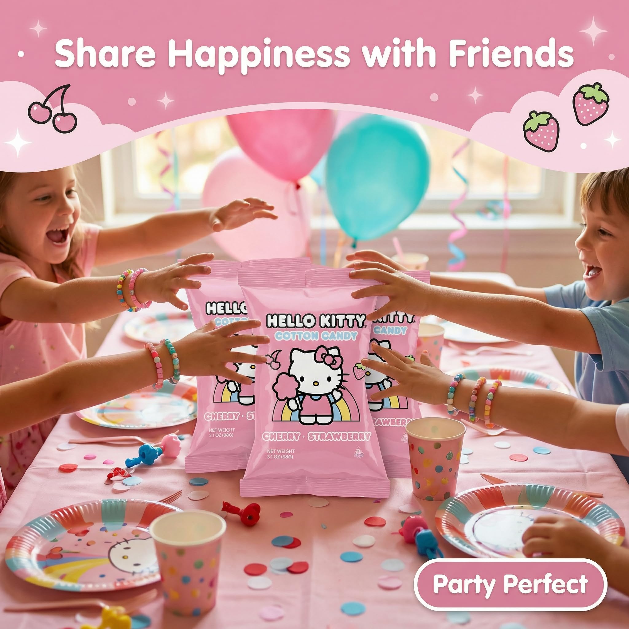 Hello Kitty Cotton Candy 3.1 oz (Pack of 2)