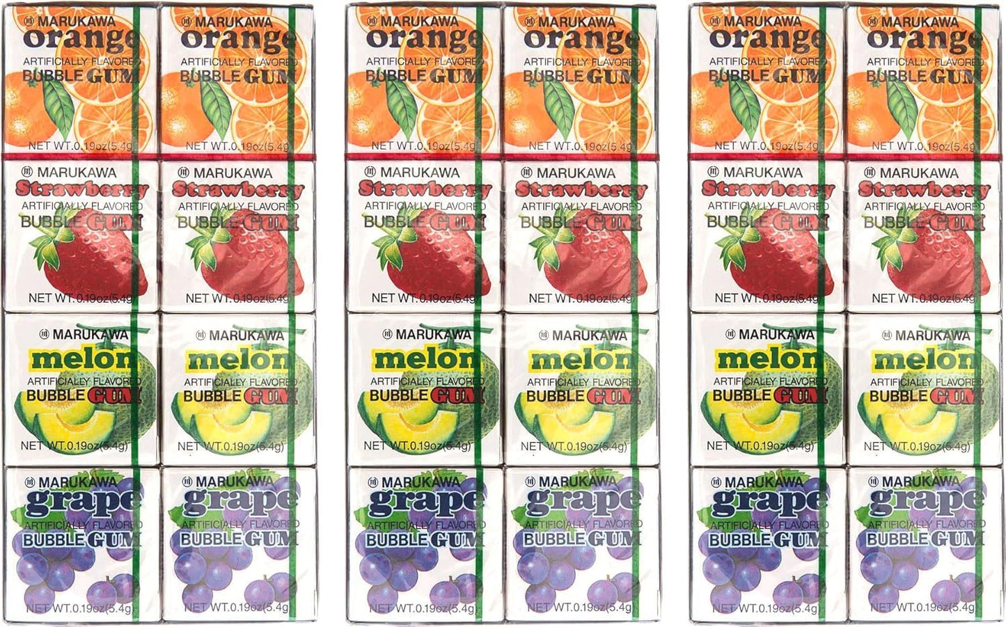 Marukawa 8 Pack Bubble Gum 1.52oz (3 Pack)