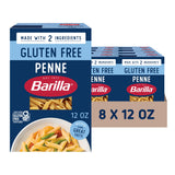 BARILLA Gluten Free Penne Pasta, 12 Ounce (8 Boxes) - Non-GMO Gluten Free Pasta Made with 2 Ingredients