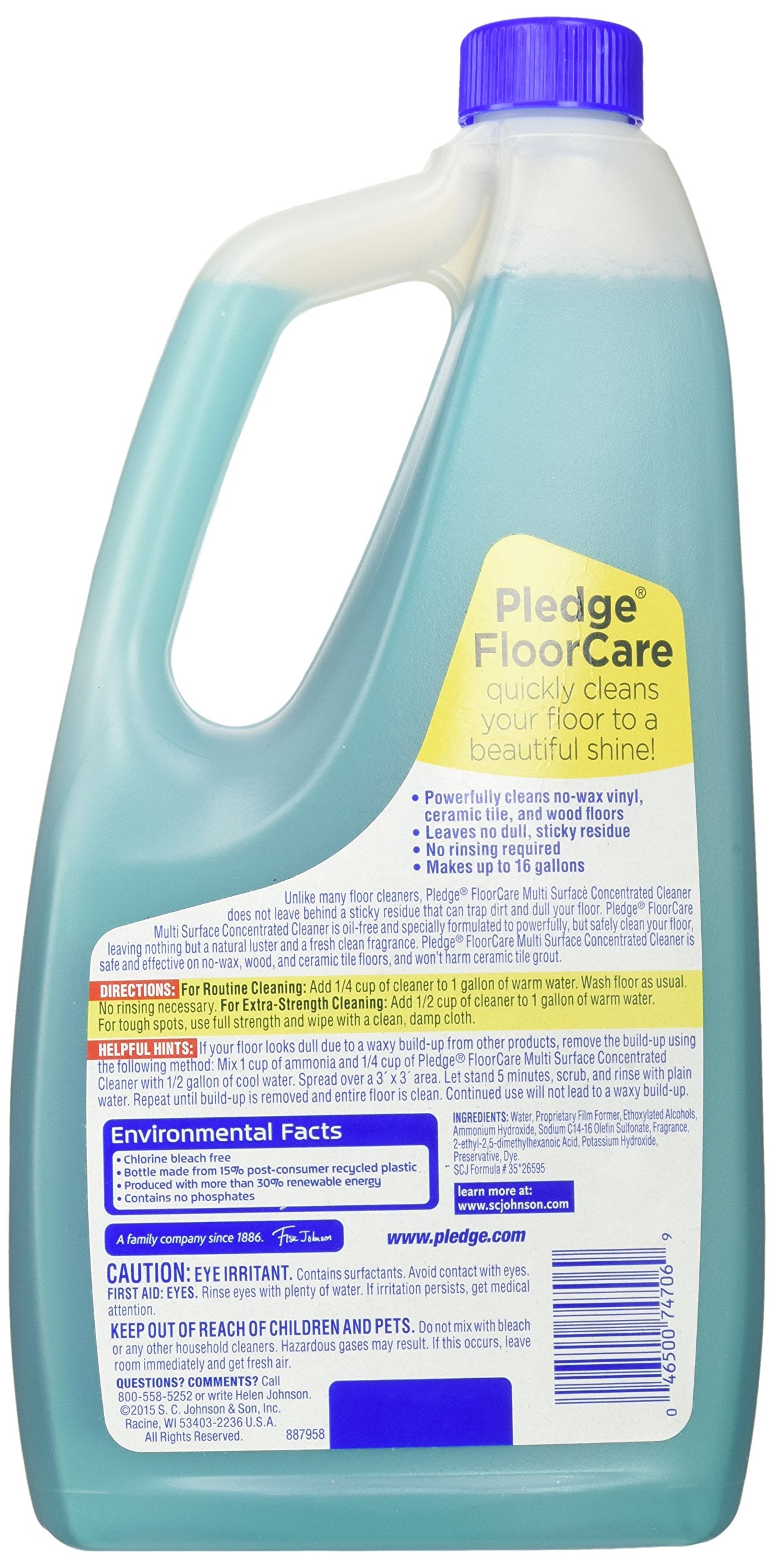 Pledge Multi-Surface Concentrated Floor Cleaner 32 Ounce, 1-Pack