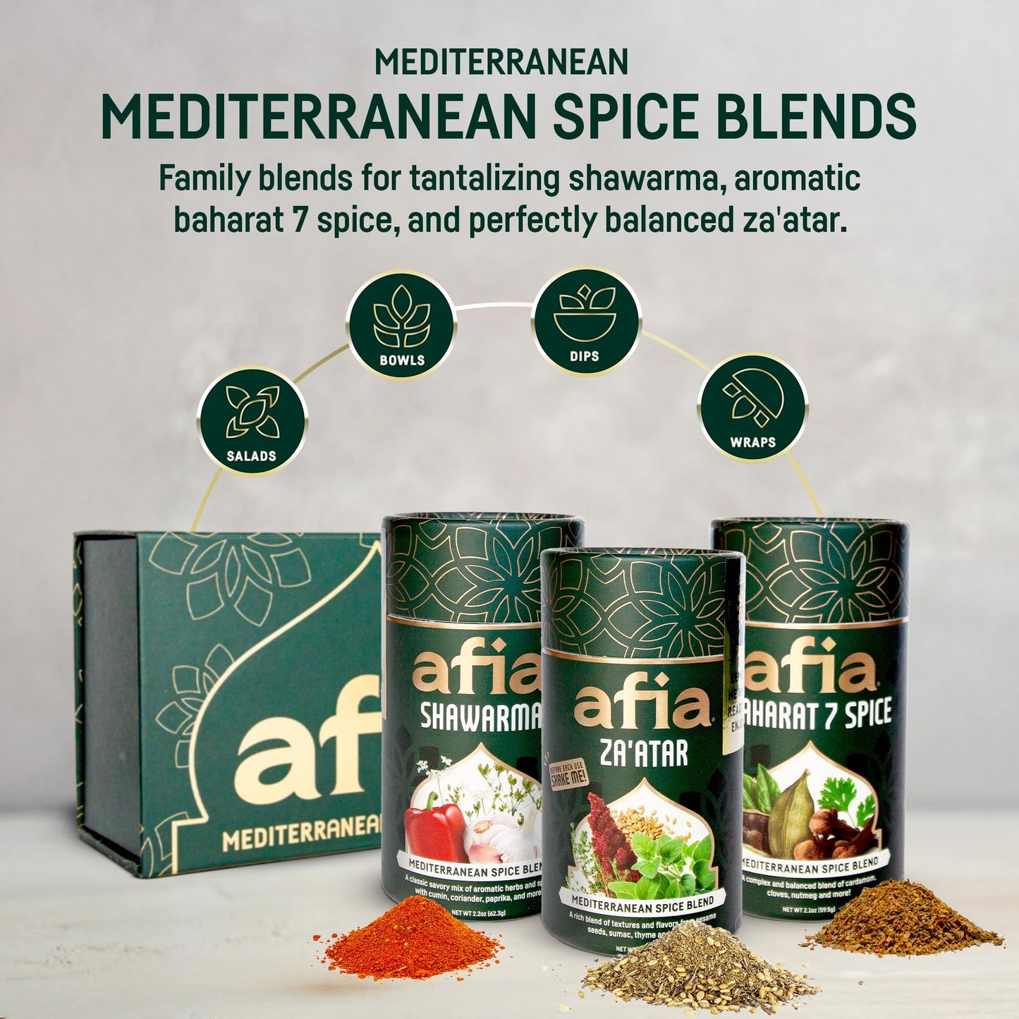 Afia Shawarma Seasoning | Mediterranean Spice Blend for Shawarma, Garlic Sauce (Toum), Flatbreads, Kebab, Kofta & Grilled Meat | Bold Middle Eastern