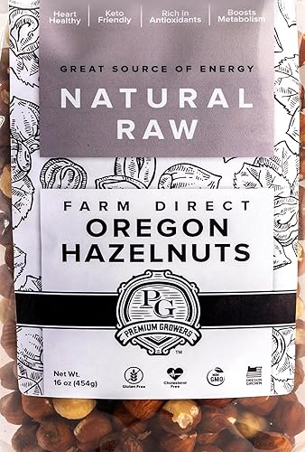 Oregon Farm To Table - Raw Hazelnuts from Premium Growers - Natural Raw Hazelnuts - Kosher Certified -1 LB