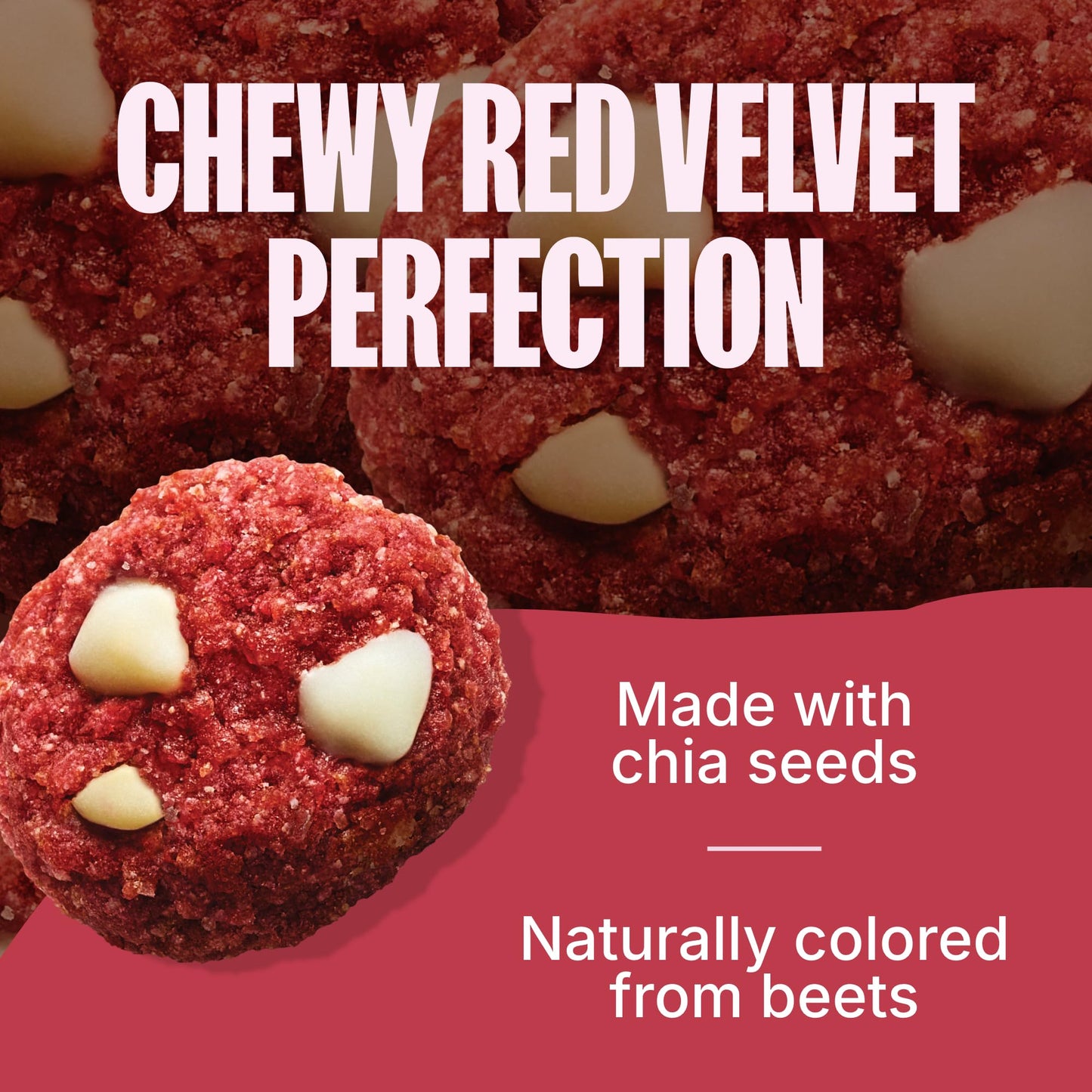 MadeGood Red Velvet Soft-Baked Cookies, 0.85oz Each, Organic Snacks