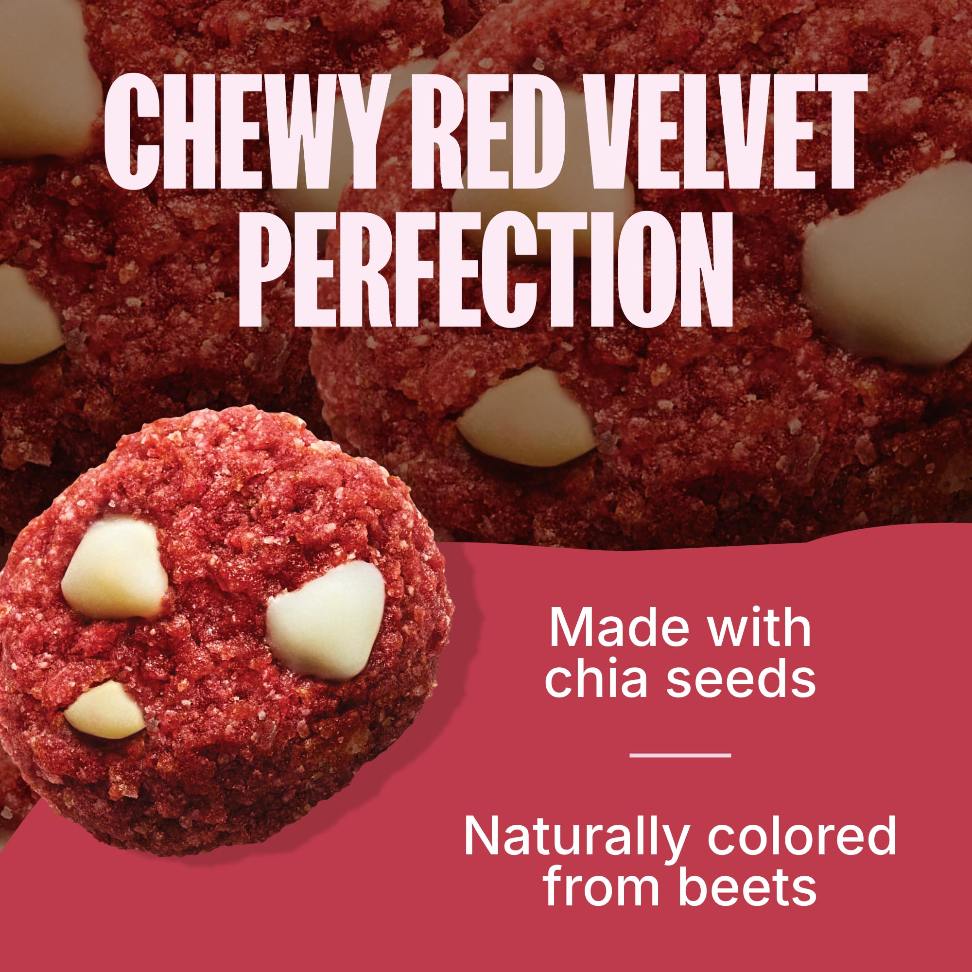 MadeGood Red Velvet Soft-Baked Cookies, 0.85oz Each, Organic Snacks