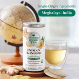 The Republic of Tea - Organic Indian Ginger SuperHerb Tea Tin, 36 Herbal Tea Bags, Naturally Caffeine-Free Herbs of Origin