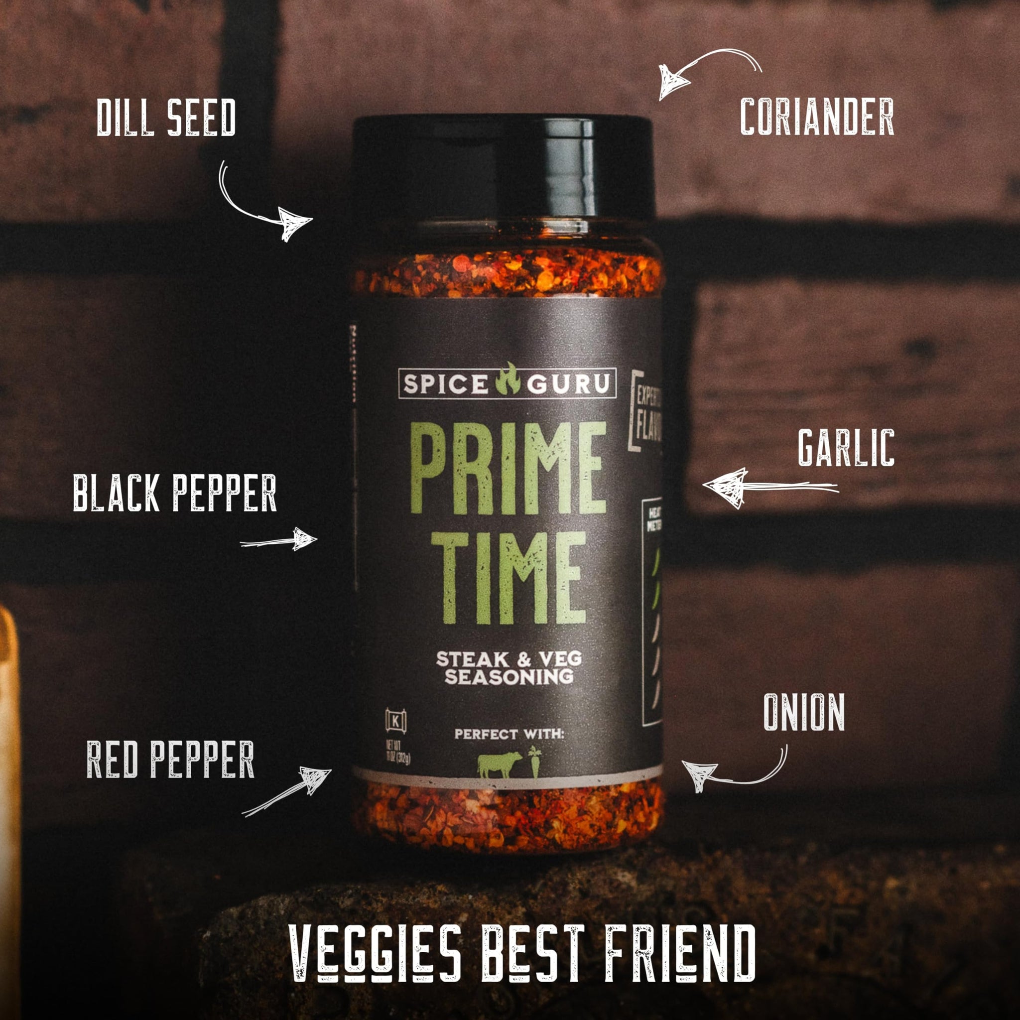 Spice Guru Prime Time BBQ Rub - Gifts for Men Who Cook, Gifts for Dad, Men Gifts, Dad Birthday Gift - Spices and Seasonings Sets - Steak Seasoning