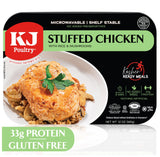 KJ Poultry Kosher Ready Meals - Stuffed Chicken Breast Rice, MRE Meat Meals Ready to Eat, Gluten Free, Halal, (1 Pack) Prepared Entree Fully Cooked