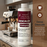 Viskeysta No-Pre-Soak Descaling Solution,Compatible with Ninja Coffee Makers, 500ml Bottle for 4 Uses