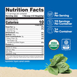 Nutricost Organic Spinach Powder 1LB - Pure, Gluten Free, Non-GMO, Certified Organic