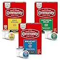 Community Coffee All Day Variety Pack with Decaf 72 Count Coffee Pods, Medium Dark Roast, Compatible with Keurig 2.0 K-Cup Brewers